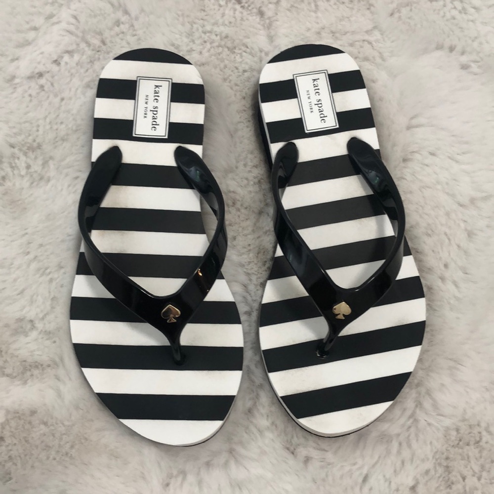 Kate Spade Milli Wedge Stripe Flip Flops